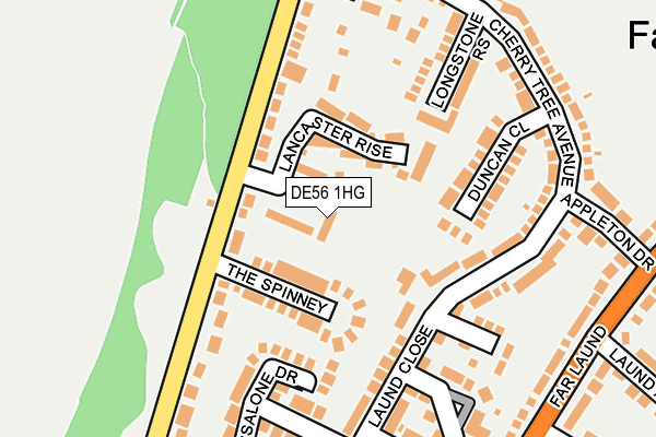 DE56 1HG map - OS OpenMap – Local (Ordnance Survey)