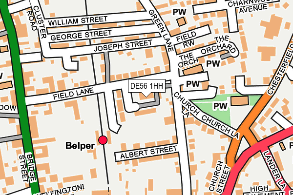 DE56 1HH map - OS OpenMap – Local (Ordnance Survey)