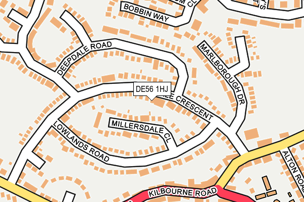 DE56 1HJ map - OS OpenMap – Local (Ordnance Survey)
