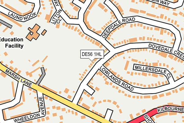 DE56 1HL map - OS OpenMap – Local (Ordnance Survey)