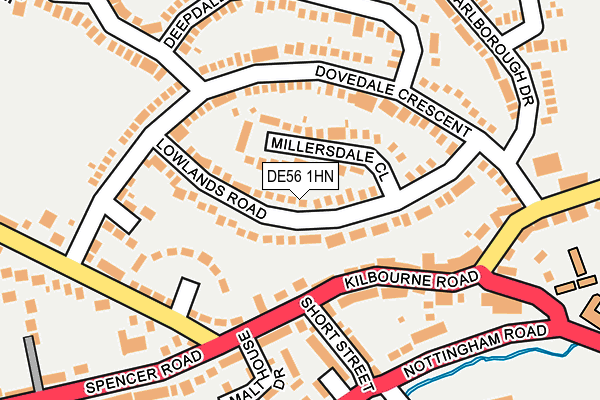 DE56 1HN map - OS OpenMap – Local (Ordnance Survey)