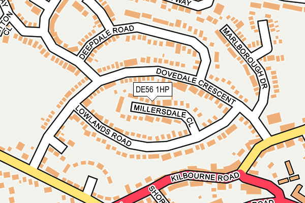 DE56 1HP map - OS OpenMap – Local (Ordnance Survey)