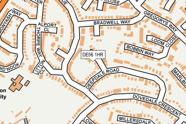 DE56 1HR map - OS OpenMap – Local (Ordnance Survey)