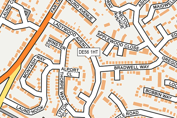 DE56 1HT map - OS OpenMap – Local (Ordnance Survey)