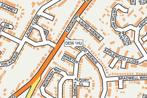 DE56 1HU map - OS OpenMap – Local (Ordnance Survey)