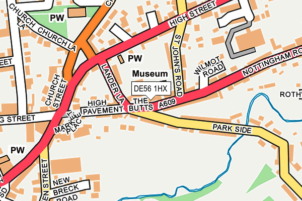DE56 1HX map - OS OpenMap – Local (Ordnance Survey)