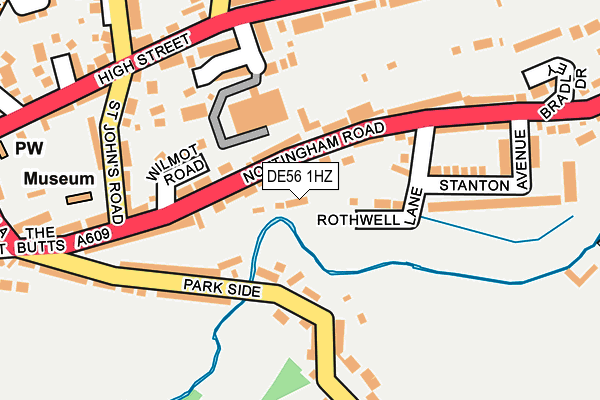 DE56 1HZ map - OS OpenMap – Local (Ordnance Survey)