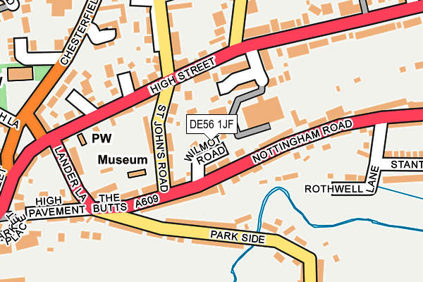 DE56 1JF map - OS OpenMap – Local (Ordnance Survey)