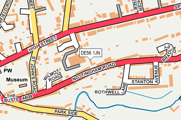 DE56 1JN map - OS OpenMap – Local (Ordnance Survey)