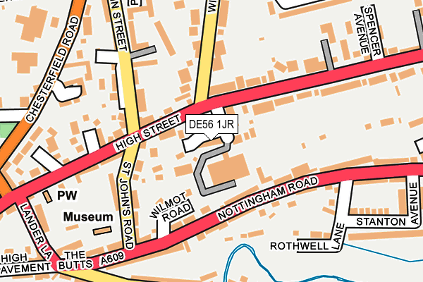DE56 1JR map - OS OpenMap – Local (Ordnance Survey)