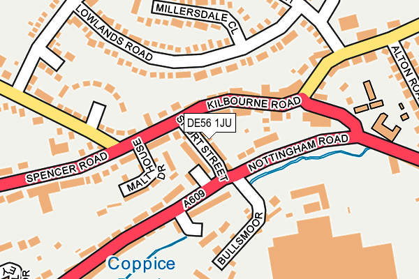 DE56 1JU map - OS OpenMap – Local (Ordnance Survey)