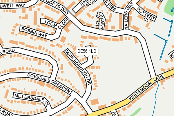 DE56 1LD map - OS OpenMap – Local (Ordnance Survey)