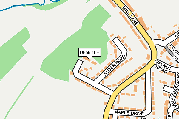 DE56 1LE map - OS OpenMap – Local (Ordnance Survey)