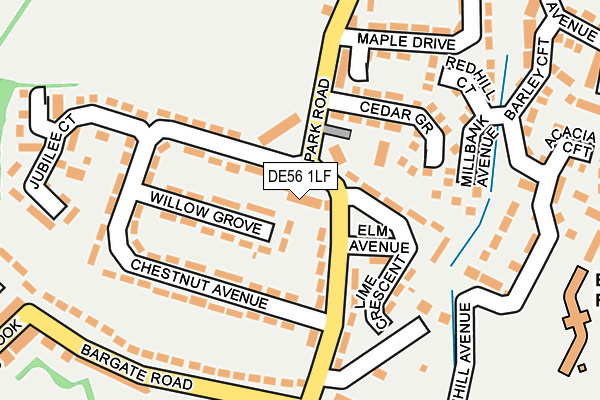 DE56 1LF map - OS OpenMap – Local (Ordnance Survey)