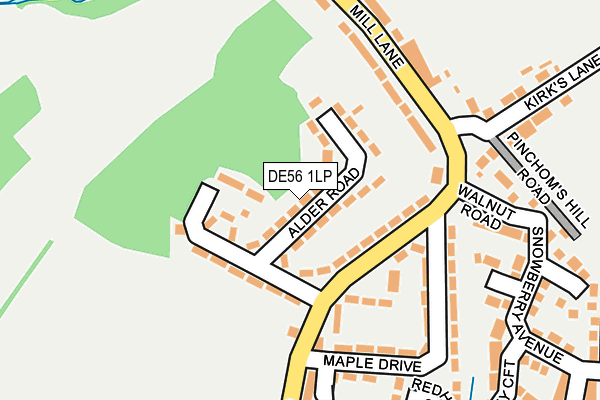 DE56 1LP map - OS OpenMap – Local (Ordnance Survey)
