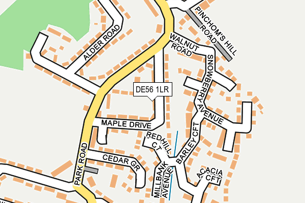 DE56 1LR map - OS OpenMap – Local (Ordnance Survey)