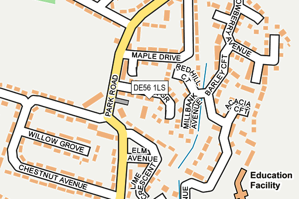 DE56 1LS map - OS OpenMap – Local (Ordnance Survey)