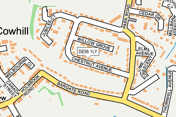 DE56 1LY map - OS OpenMap – Local (Ordnance Survey)