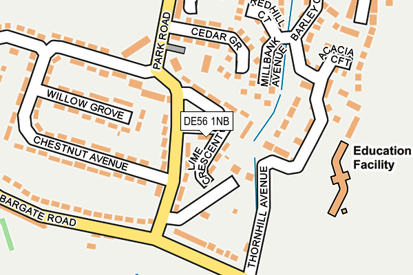 DE56 1NB map - OS OpenMap – Local (Ordnance Survey)