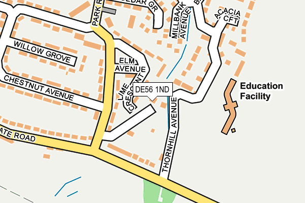DE56 1ND map - OS OpenMap – Local (Ordnance Survey)
