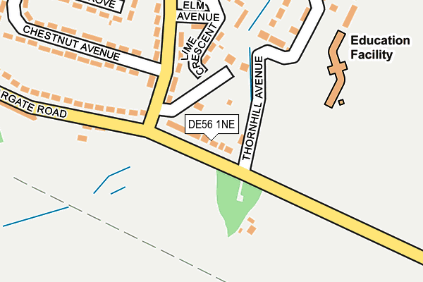 DE56 1NE map - OS OpenMap – Local (Ordnance Survey)