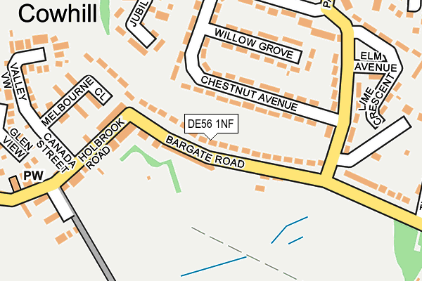 DE56 1NF map - OS OpenMap – Local (Ordnance Survey)