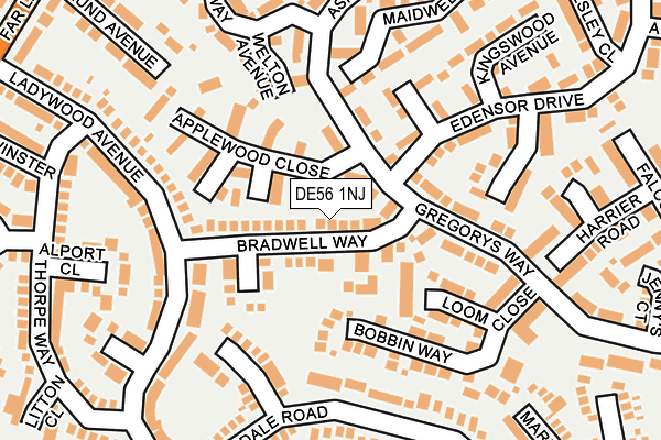 DE56 1NJ map - OS OpenMap – Local (Ordnance Survey)