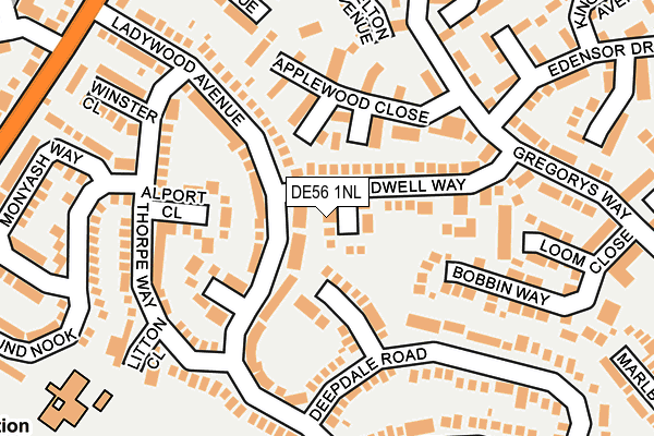 DE56 1NL map - OS OpenMap – Local (Ordnance Survey)