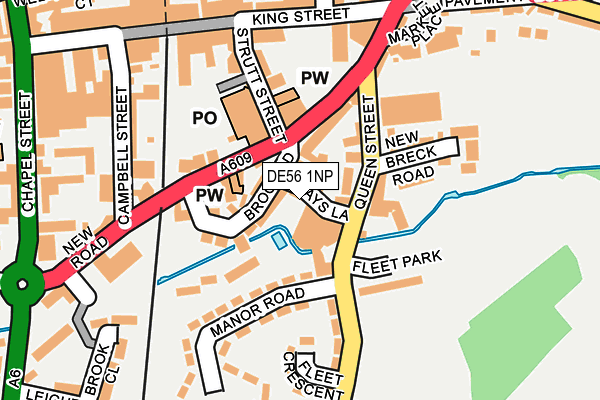 DE56 1NP map - OS OpenMap – Local (Ordnance Survey)