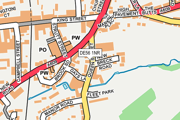 DE56 1NR map - OS OpenMap – Local (Ordnance Survey)