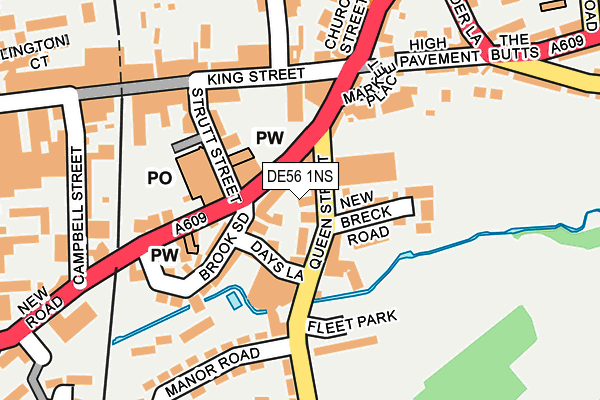 DE56 1NS map - OS OpenMap – Local (Ordnance Survey)