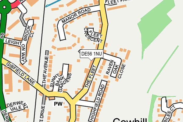 DE56 1NU map - OS OpenMap – Local (Ordnance Survey)