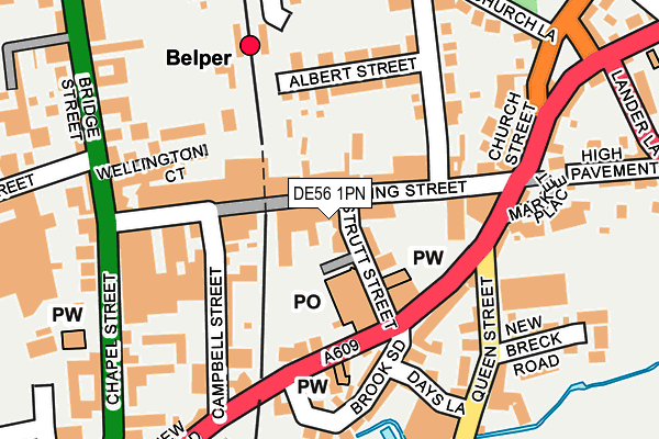 DE56 1PN map - OS OpenMap – Local (Ordnance Survey)