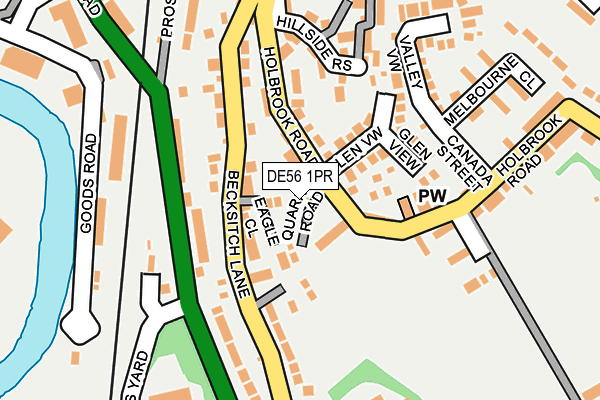 DE56 1PR map - OS OpenMap – Local (Ordnance Survey)