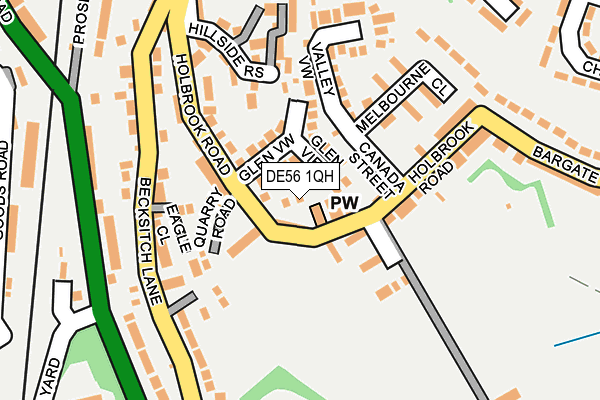 DE56 1QH map - OS OpenMap – Local (Ordnance Survey)