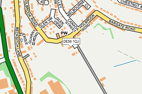 DE56 1QJ map - OS OpenMap – Local (Ordnance Survey)
