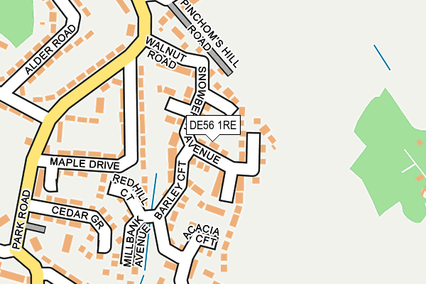 DE56 1RE map - OS OpenMap – Local (Ordnance Survey)