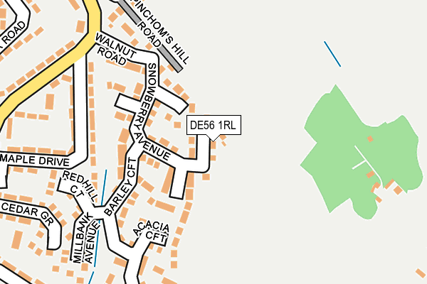 DE56 1RL map - OS OpenMap – Local (Ordnance Survey)