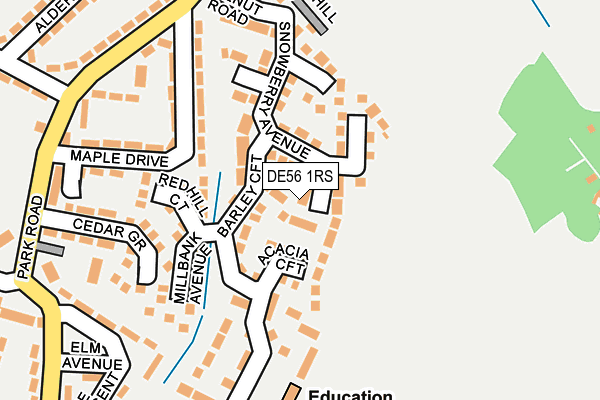 DE56 1RS map - OS OpenMap – Local (Ordnance Survey)