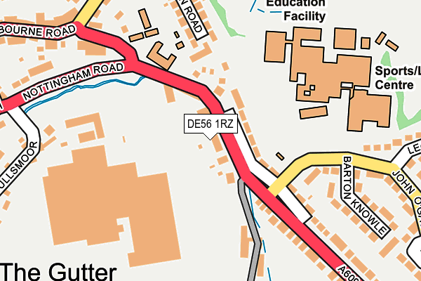 DE56 1RZ map - OS OpenMap – Local (Ordnance Survey)