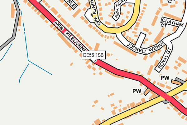 DE56 1SB map - OS OpenMap – Local (Ordnance Survey)