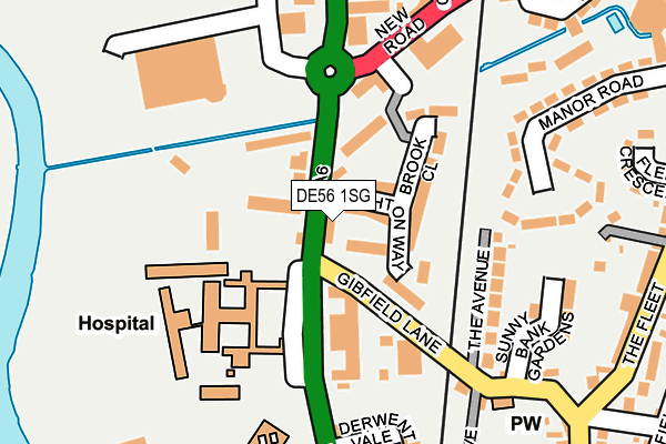 DE56 1SG map - OS OpenMap – Local (Ordnance Survey)