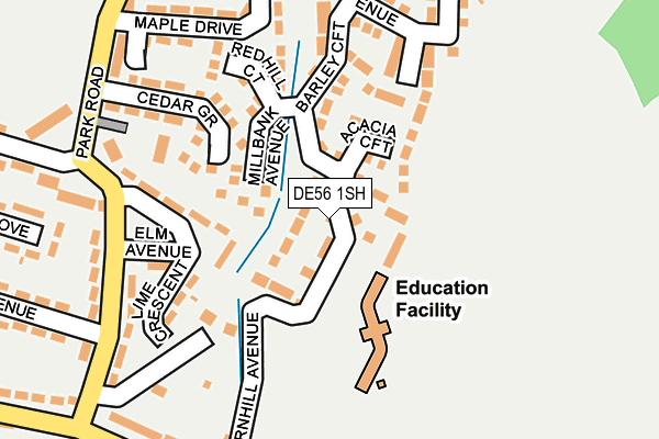 DE56 1SH map - OS OpenMap – Local (Ordnance Survey)