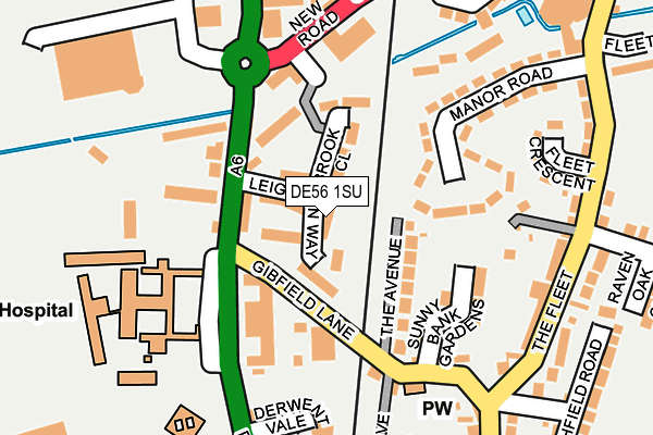 DE56 1SU map - OS OpenMap – Local (Ordnance Survey)