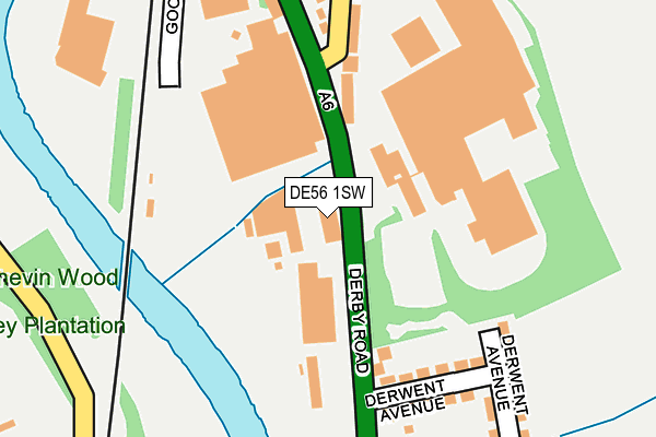 DE56 1SW map - OS OpenMap – Local (Ordnance Survey)