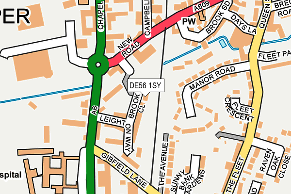 DE56 1SY map - OS OpenMap – Local (Ordnance Survey)