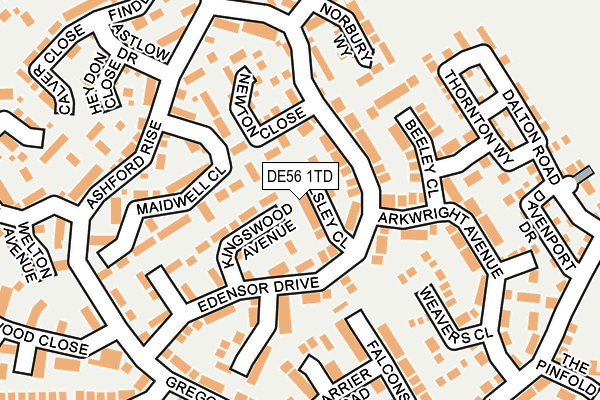 DE56 1TD map - OS OpenMap – Local (Ordnance Survey)