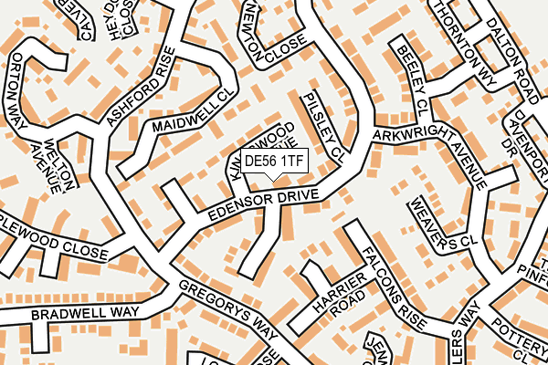 DE56 1TF map - OS OpenMap – Local (Ordnance Survey)