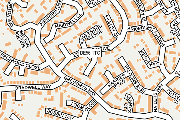 DE56 1TG map - OS OpenMap – Local (Ordnance Survey)