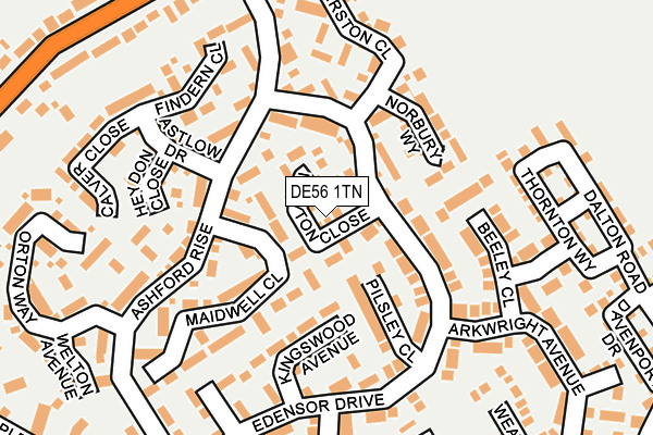 DE56 1TN map - OS OpenMap – Local (Ordnance Survey)